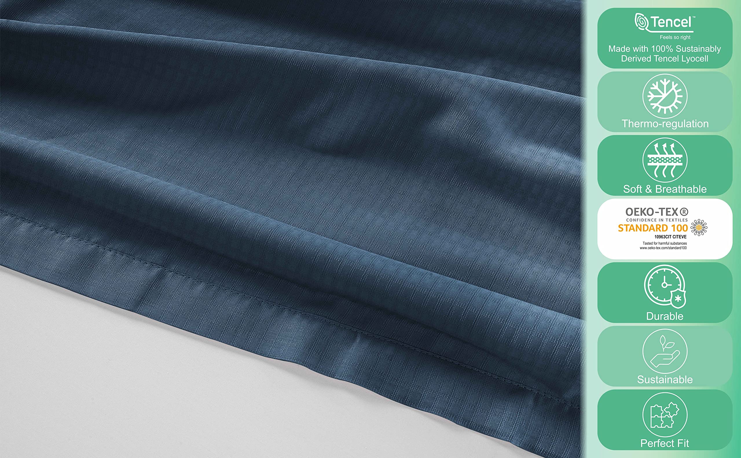 Foto 4 pulgar | Manta Lane Linen Cooling, Talla Doble, Rayón Y Eucalipto, Color Azul - Venta Internacional.