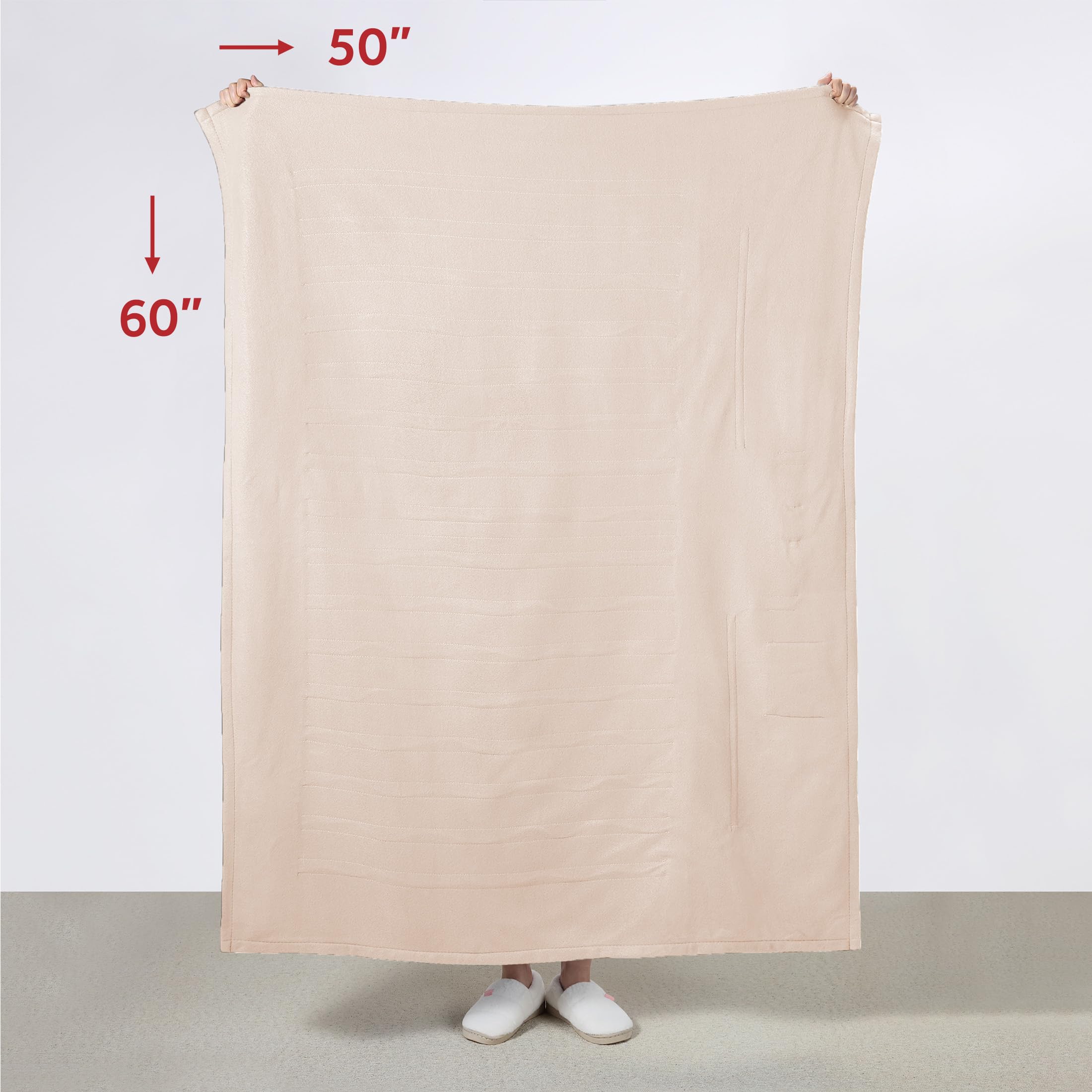 Foto 6 | Manta Personal Con Calefacción Sunbeam Royal Ultra Champagne, 100% Poliéster - Venta Internacional.