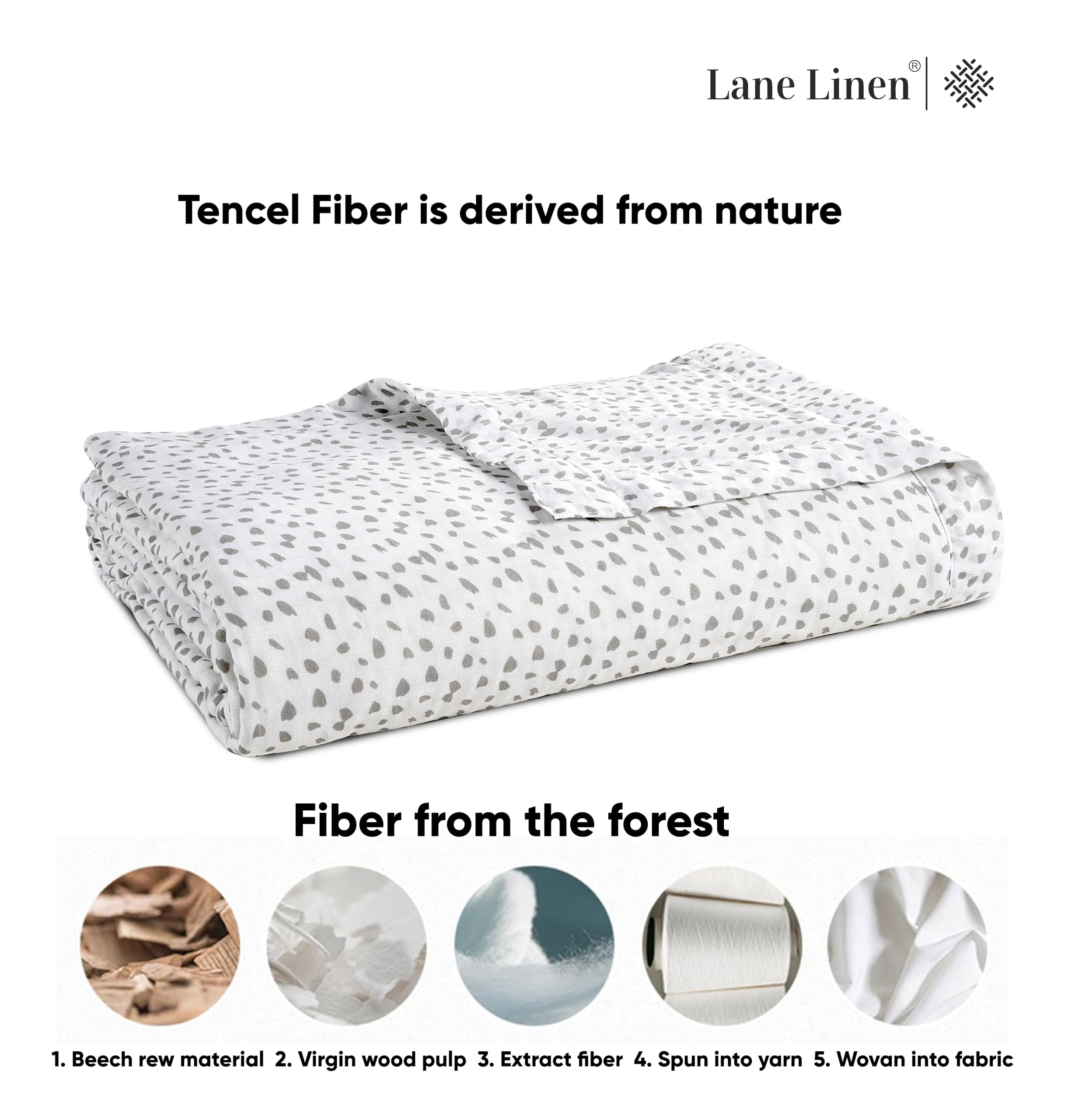 Foto 5 | Blanket Lane Linen Cooling, Tamaño Doble, Color Gris - Venta Internacional.