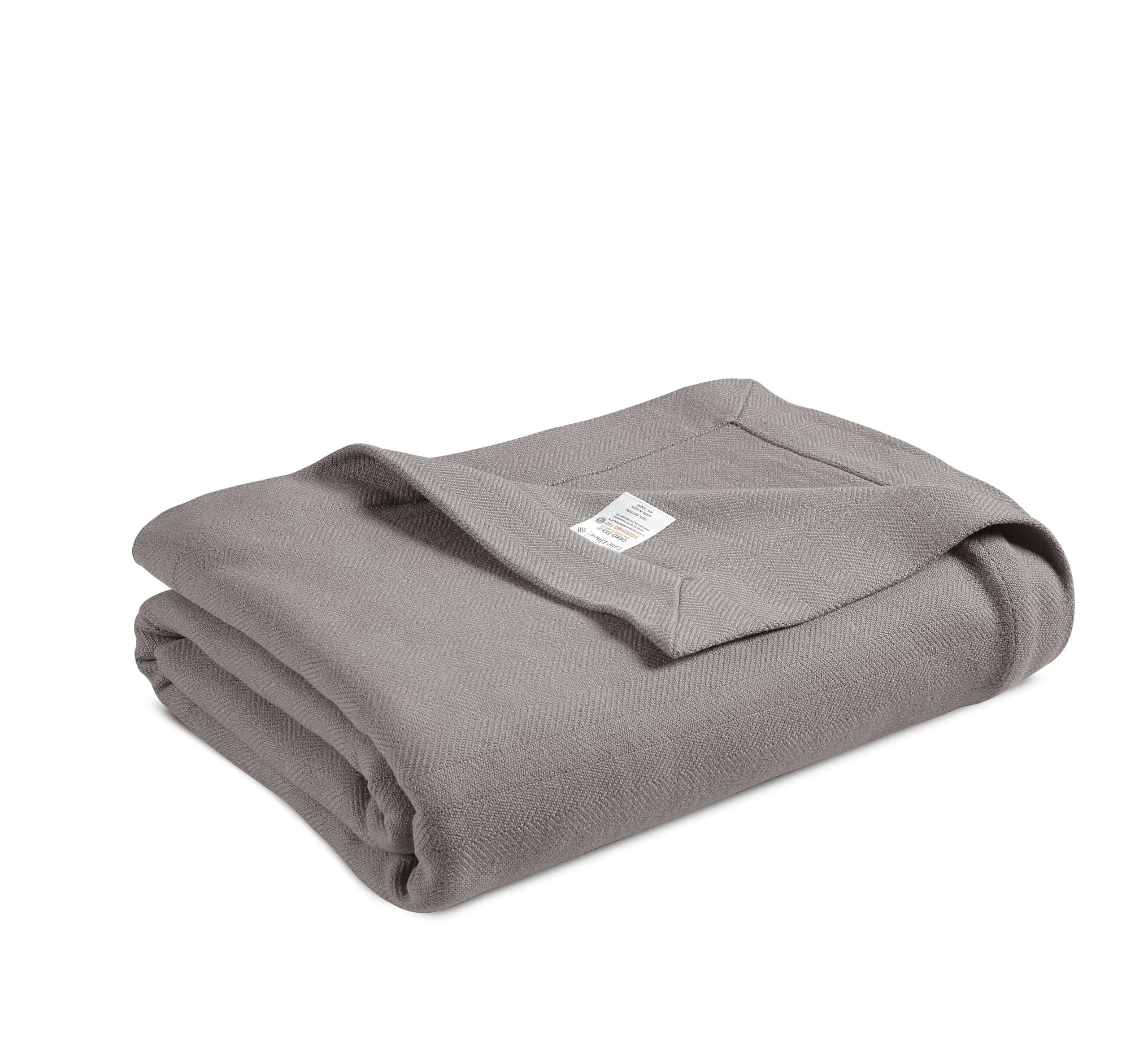 Foto 4 | Manta Lane Linen De Lujo, Tamaño King, 100% Algodón, 440 G/m², Plateada - Venta Internacional.