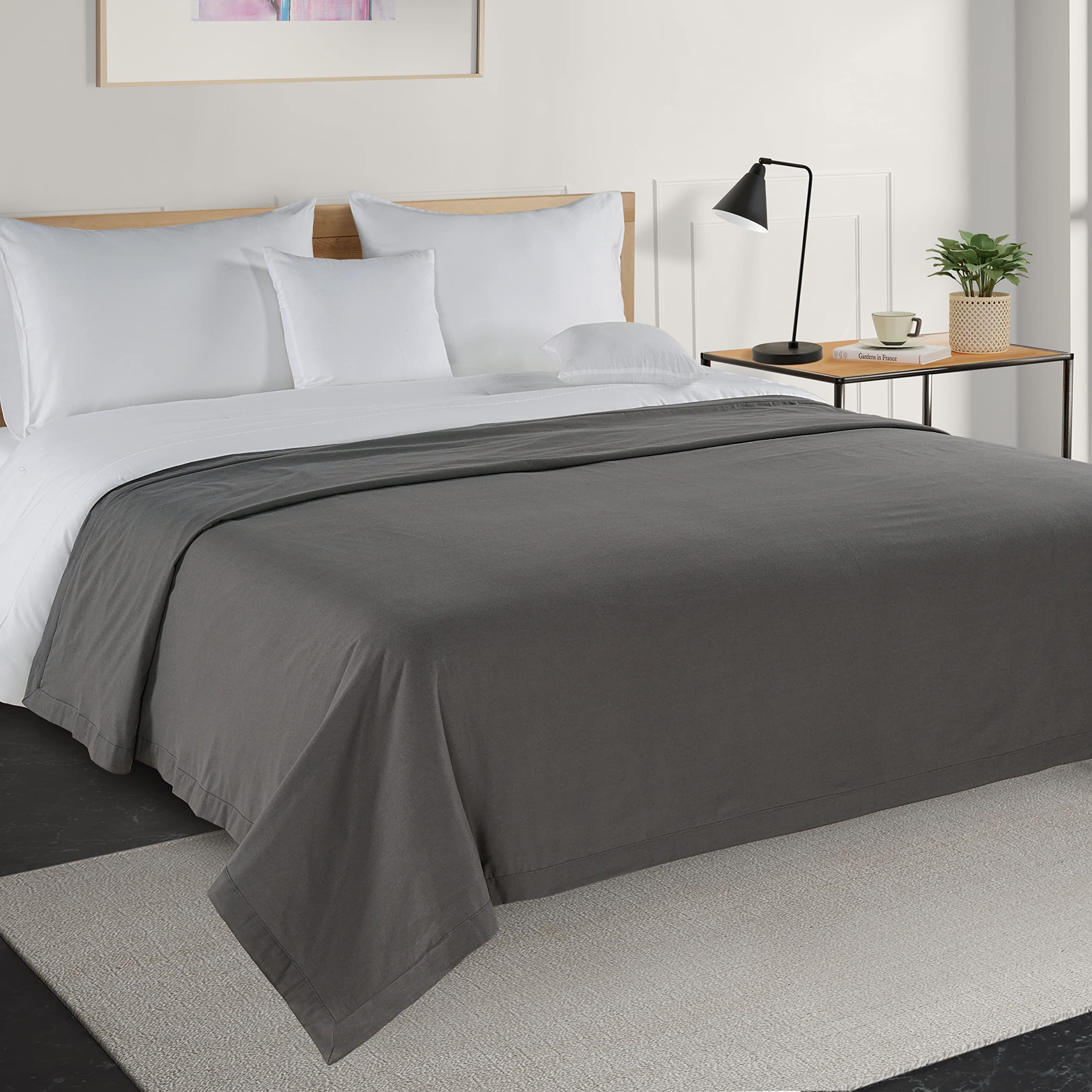 Foto 5 | Manta Lane Linen, 100% Algodón, Tamaño Queen, 320 G/m², Color Gris - Venta Internacional.