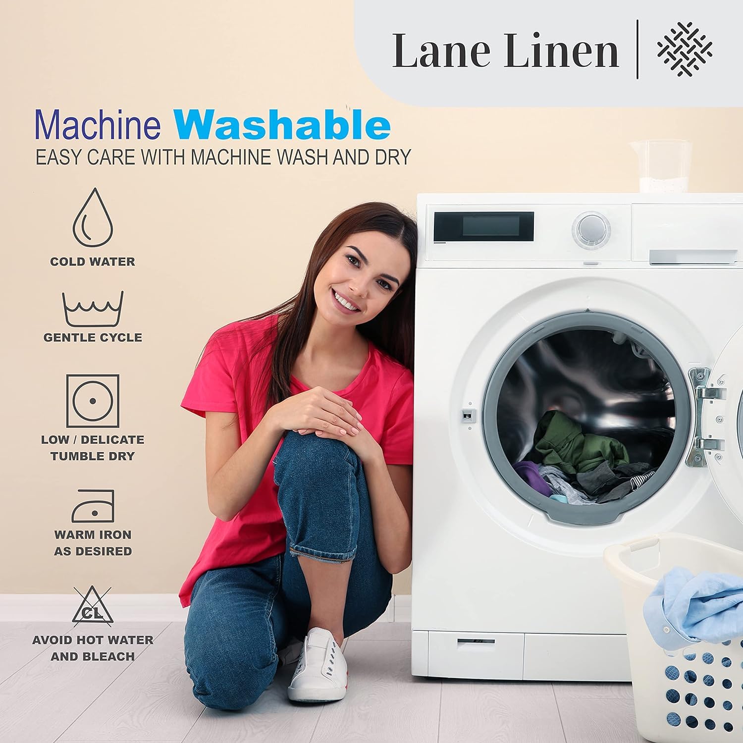 Foto 5 | Manta Lane Linen, Tamaño King, 100% Algodón, 440 G/m² - Venta Internacional.