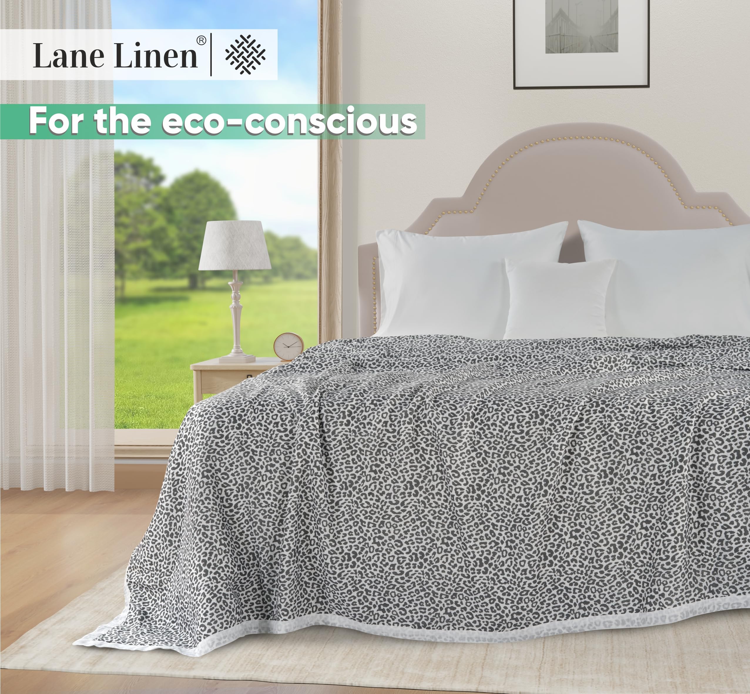 Foto 2 | Blanket Lane Linen Cooling, Tamaño Doble, Estampado De Guepardo - Venta Internacional.