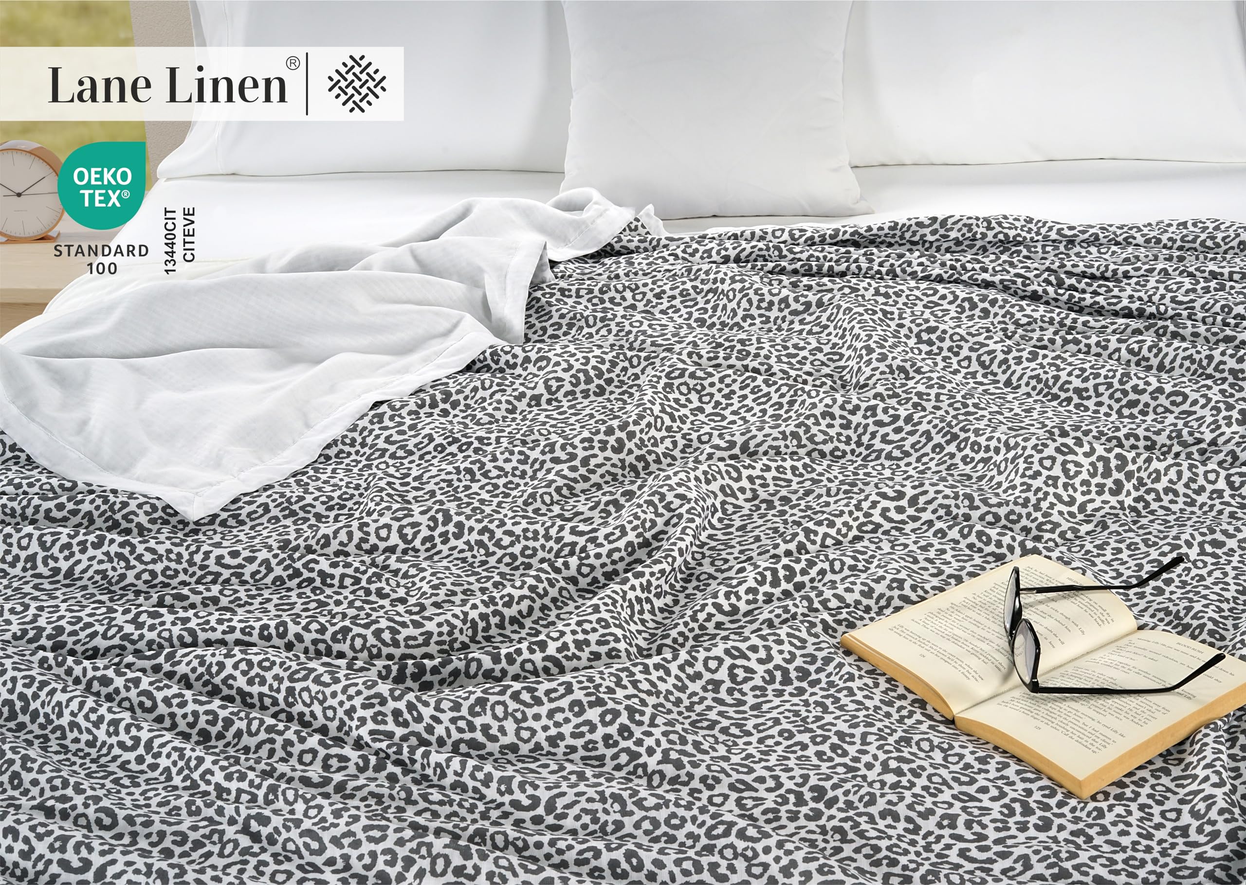 Foto 3 | Blanket Lane Linen Cooling, Tamaño Doble, Estampado De Guepardo - Venta Internacional.