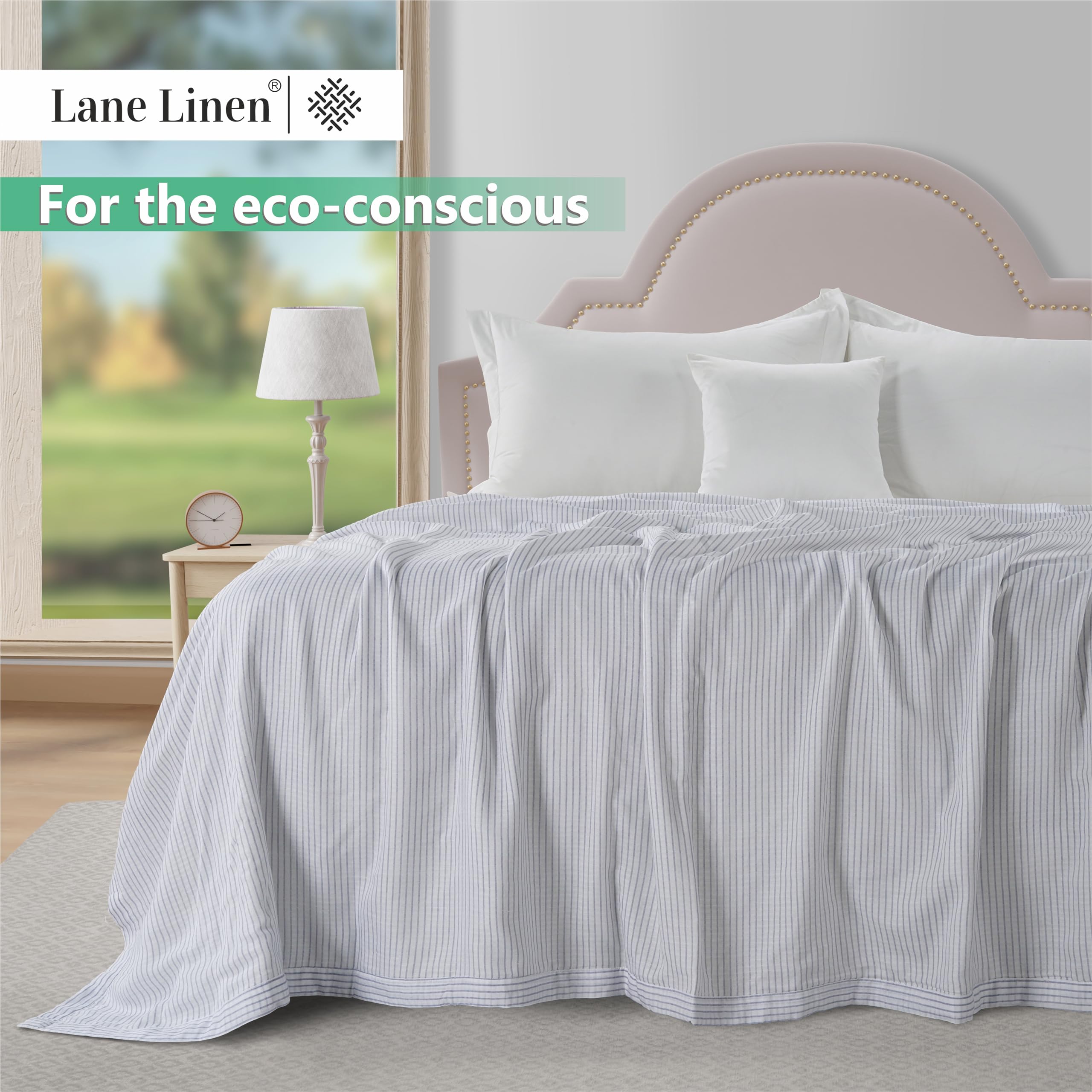 Foto 2 | Manta Lane Linen Cooling, Tamaño Doble, Ligera, Para Verano - Venta Internacional.