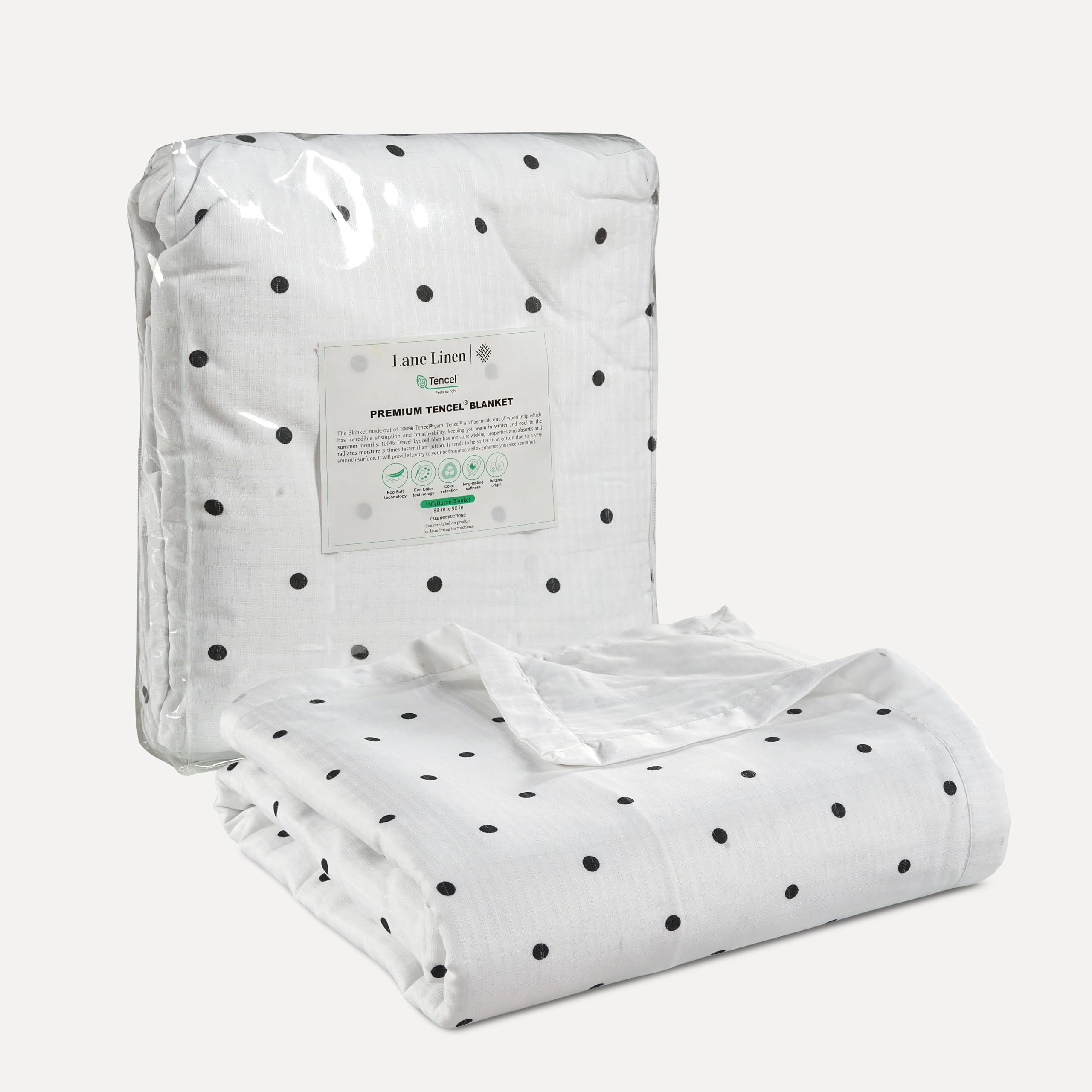Manta Lane Linen Cooling Queen Size Con Lunares - Venta Internacional
