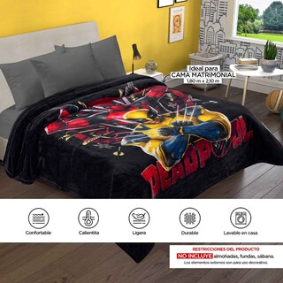 Foto 7 | Cobertor Serenity Matrimonial Deadpool & Wolverine