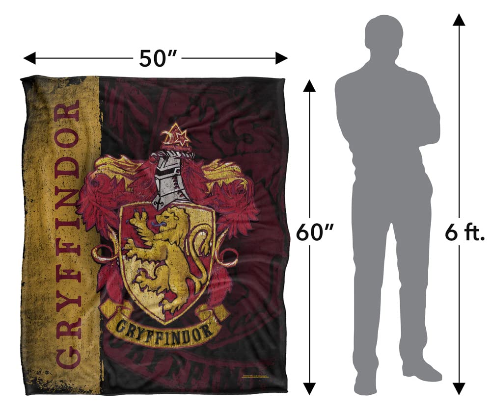 Foto 6 pulgar | Manta Harry Potter House Crest Gryffindor Silky Touch - Venta Internacional.