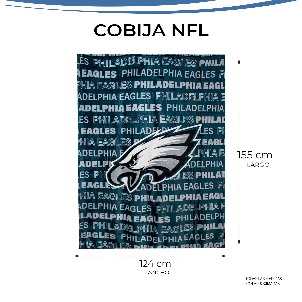 Foto 4 pulgar | Cobija Frazada Nfl De Micropolar Philadelphia Eagles 100% Original