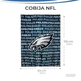 Foto 3 | Cobija Frazada Nfl De Micropolar Philadelphia Eagles 100% Original