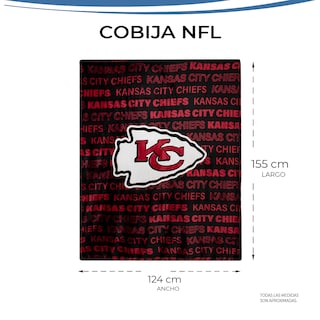 Foto 3 | Cobija Frazada Nfl De Micropolar Kansas City Chiefs 100% Original