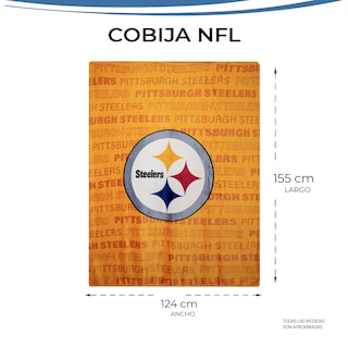 Foto 3 | Cobija Frazada Nfl De Micropolar Pittsburgh Steelers 100% Original