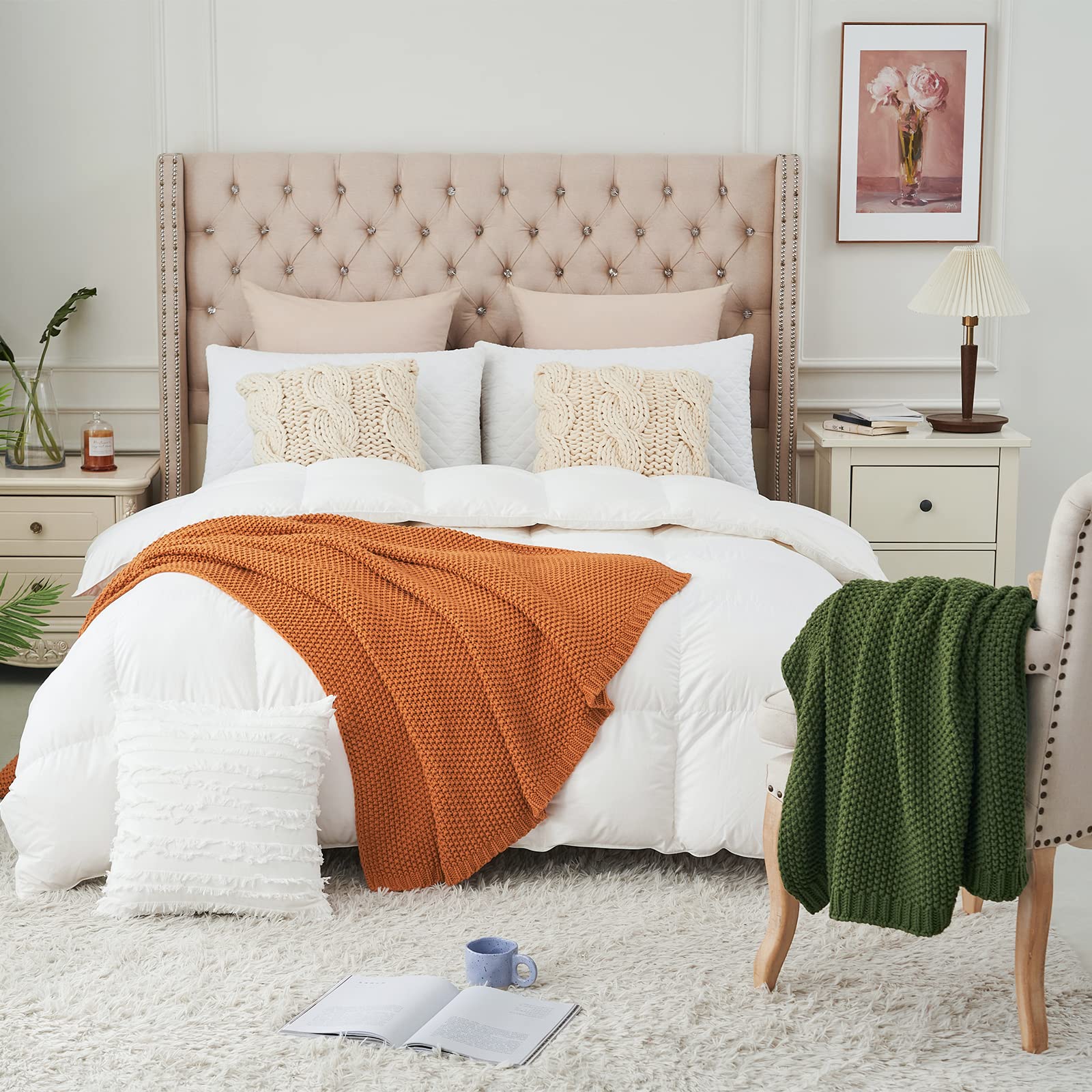 Foto 5 | Manta Longhui Para Ropa De Cama Gruesa Tejida, Color Naranja Quemado - Venta Internacional.