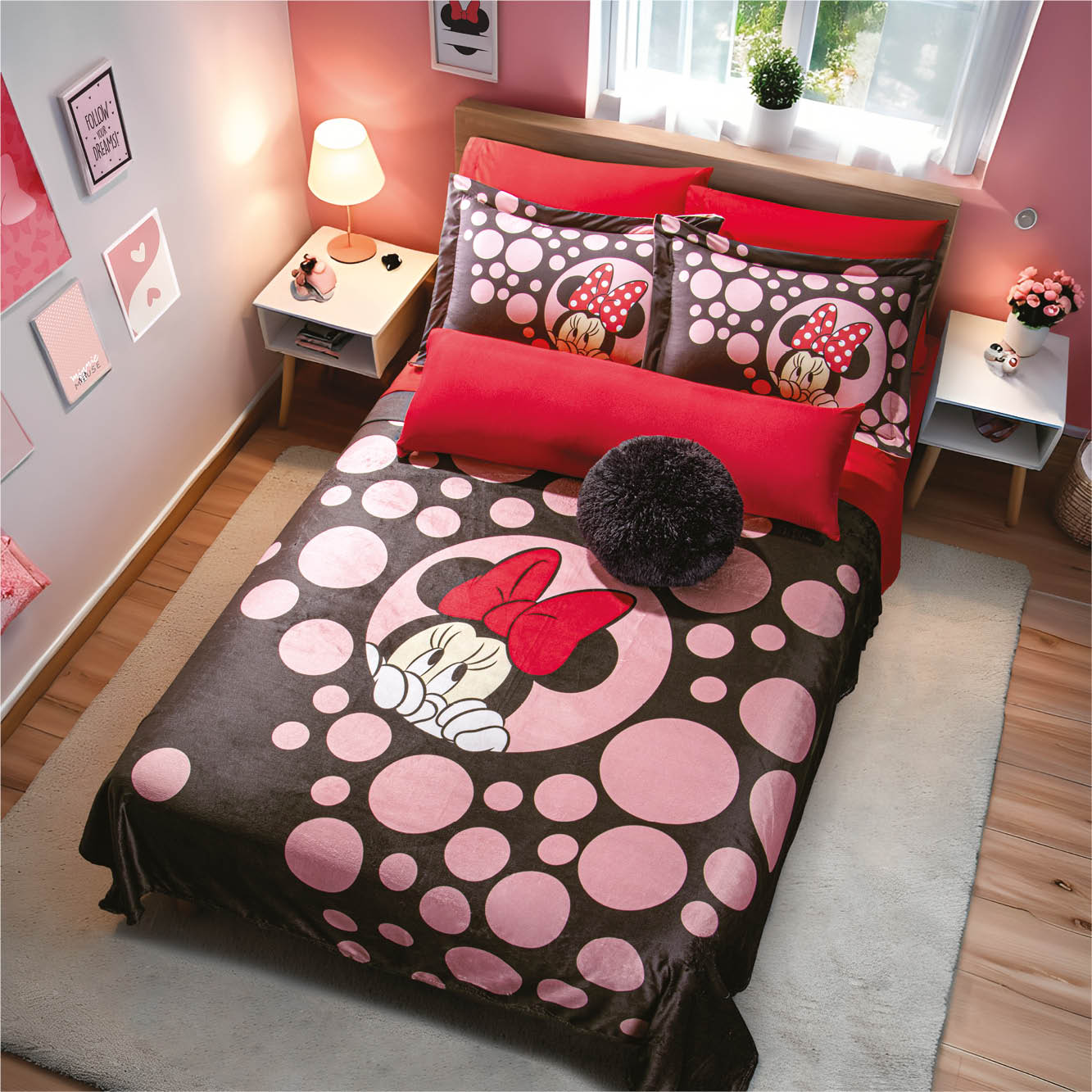 Foto 2 | Cobertor Ligero Ultrasuave Minnie Black Mat/ind Concord