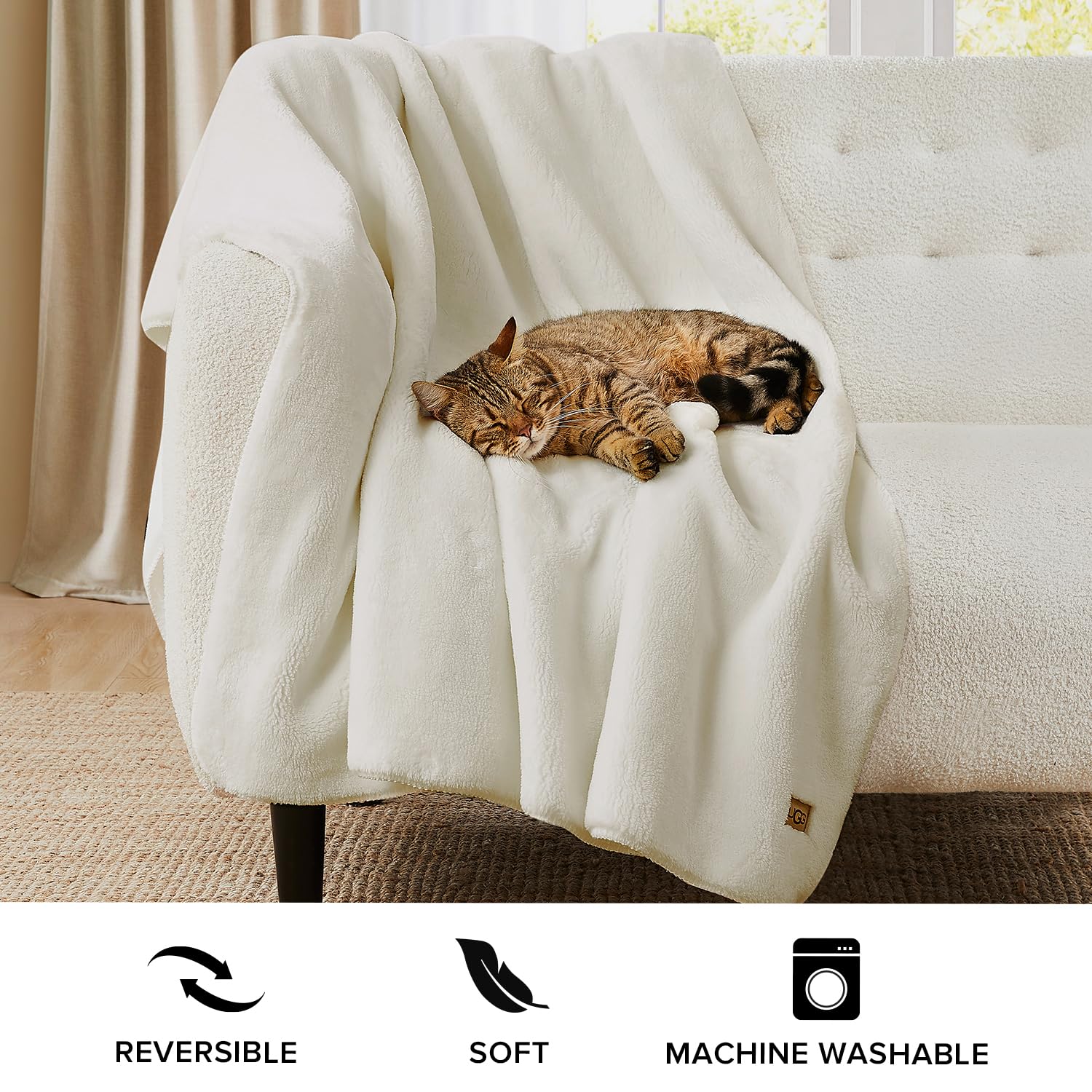Foto 4 pulgar | Manta Ugg Whitecap De Franela De Felpa Reversible De 70 X 50 Pulgadas - Venta Internacional.