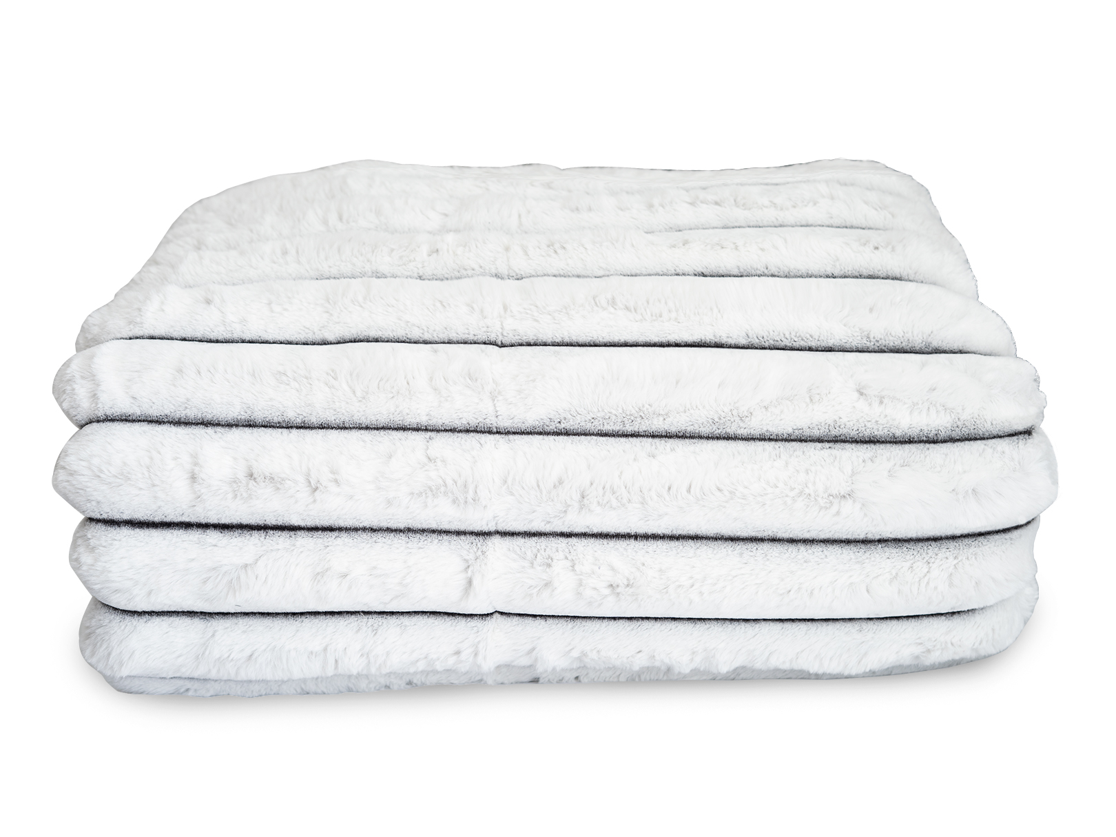 Foto 4 | Cobertor Rabbit De Flannel Blanco Con Gris King Size Dormireal