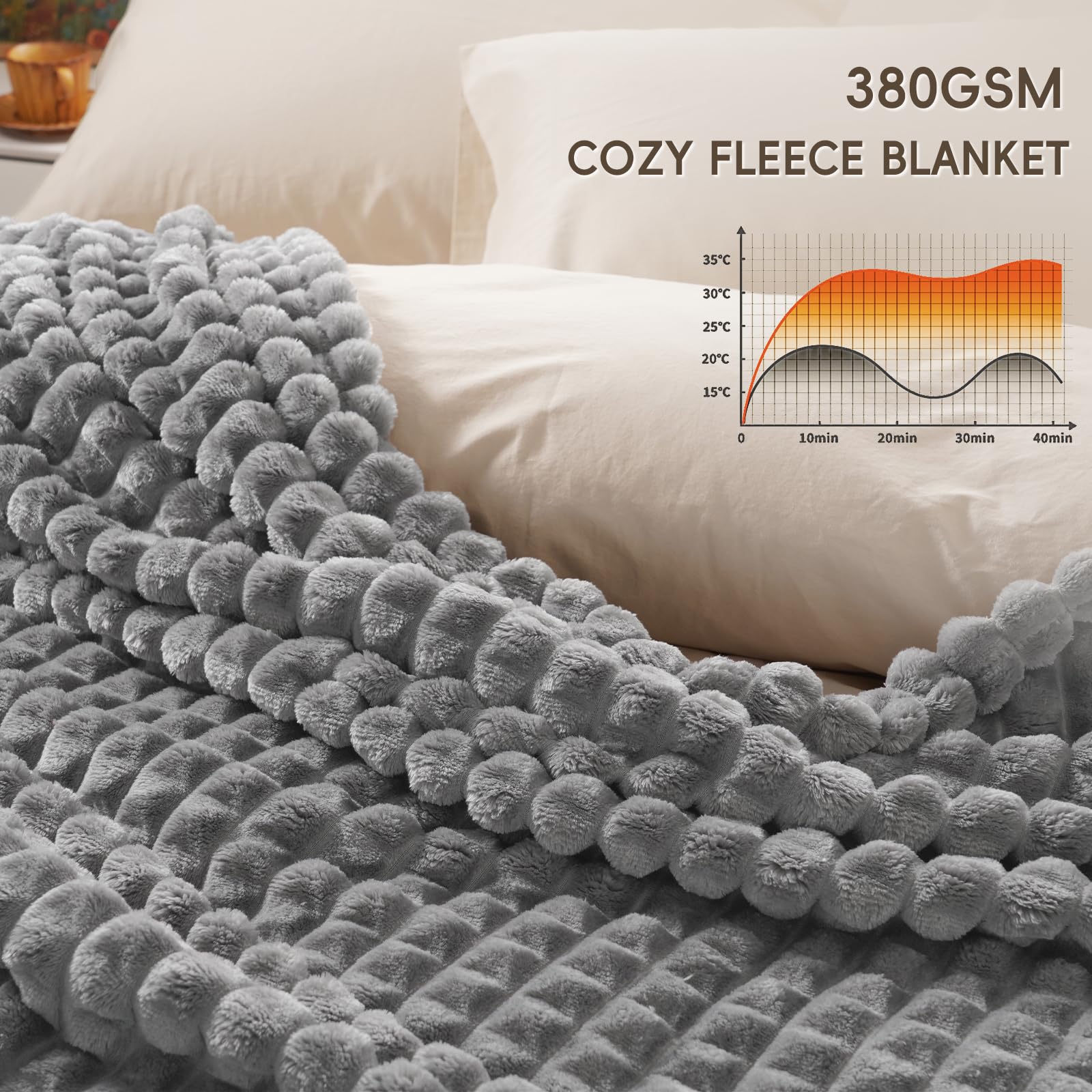 Foto 5 pulgar | Manta Polar Con Estampado Phf, Jacquard, Tamaño Queen, 380 G/m² - Venta Internacional.
