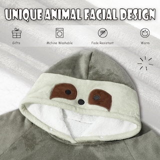 Foto 4 | Manta Portátil Con Capucha Krifey De Gran Tamaño Con Capucha Sherpa - Venta Internacional.