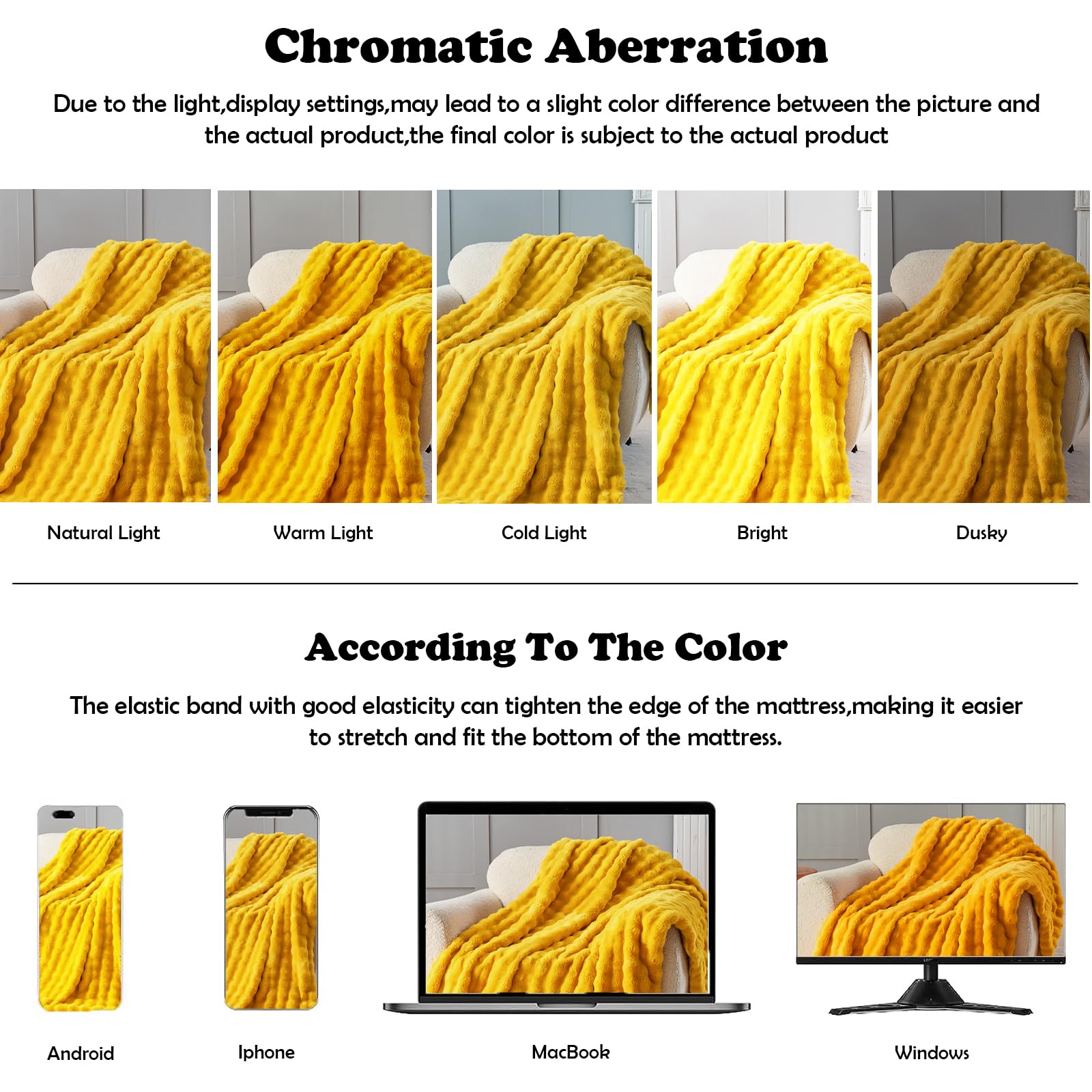 Foto 8 pulgar | Manta Newcosplay De Piel Sintética, Color Amarillo Mostaza, Doble, 150 X 200 Cm - Venta Internacional.