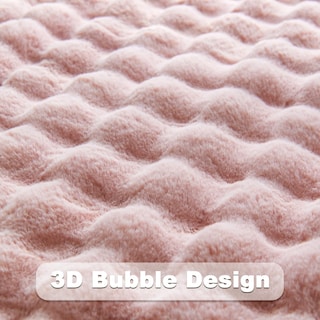 Foto 6 | Manta Newcosplay De Piel Sintética Rosa Con Forma De Burbuja Doble, 150 X 200 Cm, 550 G/m² - Venta Internacional.