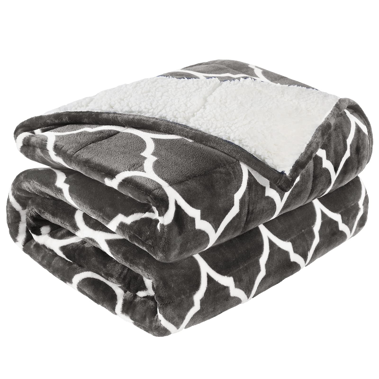 Manta Pesada Cottonblue Morocco Sherpa Para Adultos De 6,8 Kg - Venta Internacional.