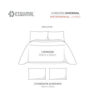 Foto 4 | Cobertor Esquimal Rosellon Jumbo Matrimonial + Fundas De Almohada