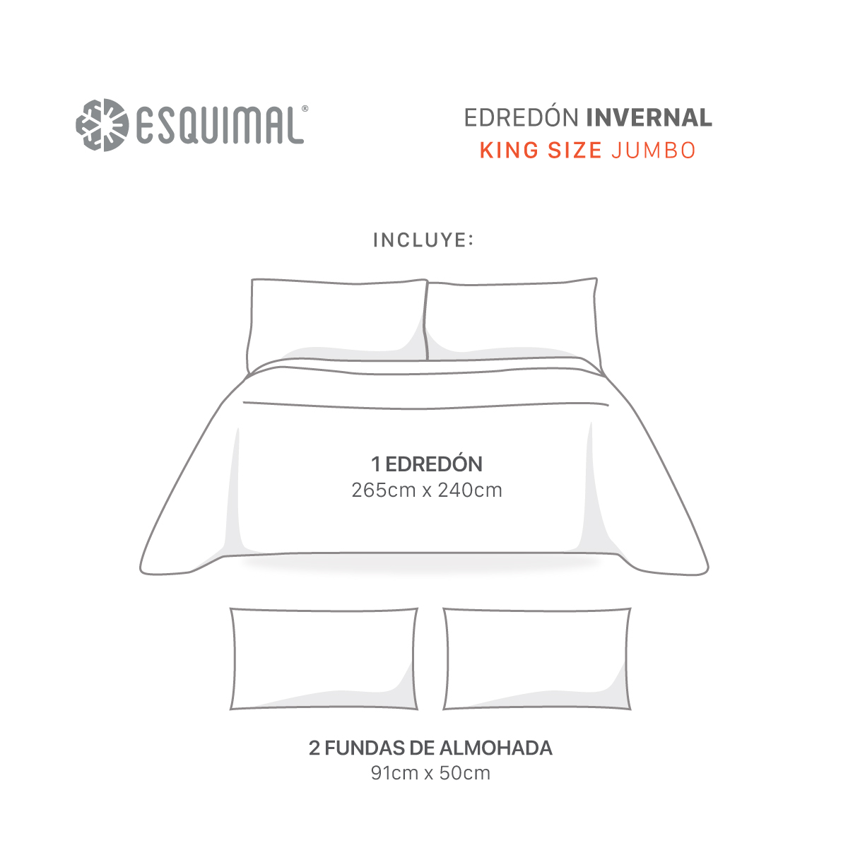 Foto 5 pulgar | Cobertor Esquimal  Rosellon Jumbo King Size + Fundas De Almohada