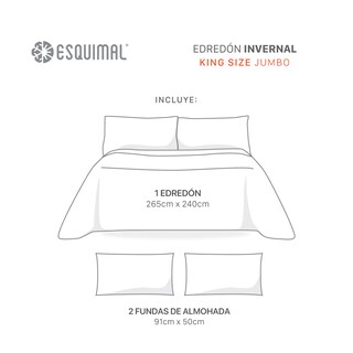 Foto 4 | Cobertor Esquimal Rosellon Jumbo King Size + Fundas De Almohada