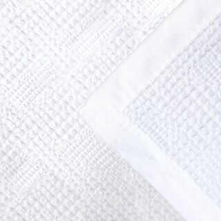Foto 3 | Frazada Hokins King Size Blanca 100% Algodón Suave y Fresca para Sofá Cama o Decoración Patrón Elegante