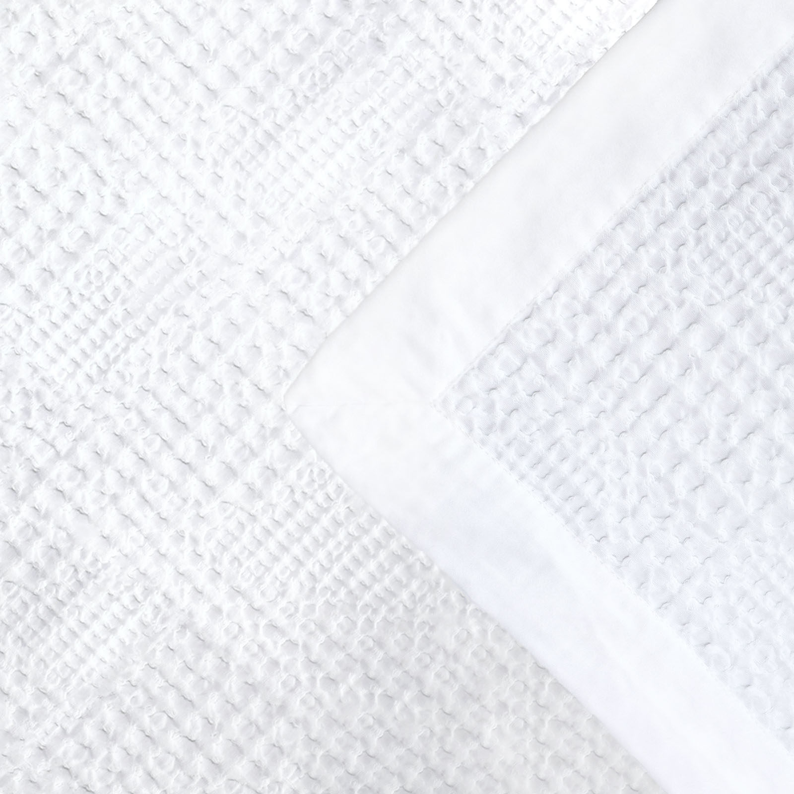 Foto 4 pulgar | Frazada Matrimonial Hokins Blanca 100% Algodón Suave y Fresca para Sofá Cama o Decoración Patrón Elegante