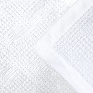 Foto 3 | Frazada Matrimonial Hokins Blanca 100% Algodón Suave y Fresca para Sofá Cama o Decoración Patrón Elegante