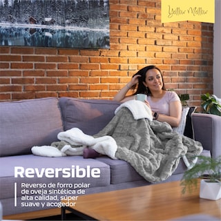 Foto 4 | Cobertor Cobija Aborregado Matrimonial Con Relieve 2.00x1.50 Gris