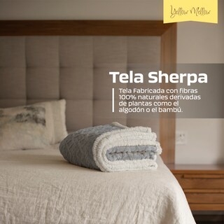 Foto 6 | Cobertor Cobija Aborregado Matrimonial Con Relieve 2.00x1.50 Gris