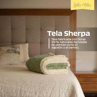 Foto 6 | Cobertor Cobija Aborregado Matrimonial Con Relieve 200x150 Verde