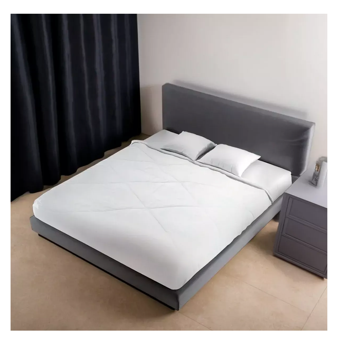 Foto 4 pulgar | Edredon con Juego de Sabanas Fundas Almohada Cama Queen Size Blanco