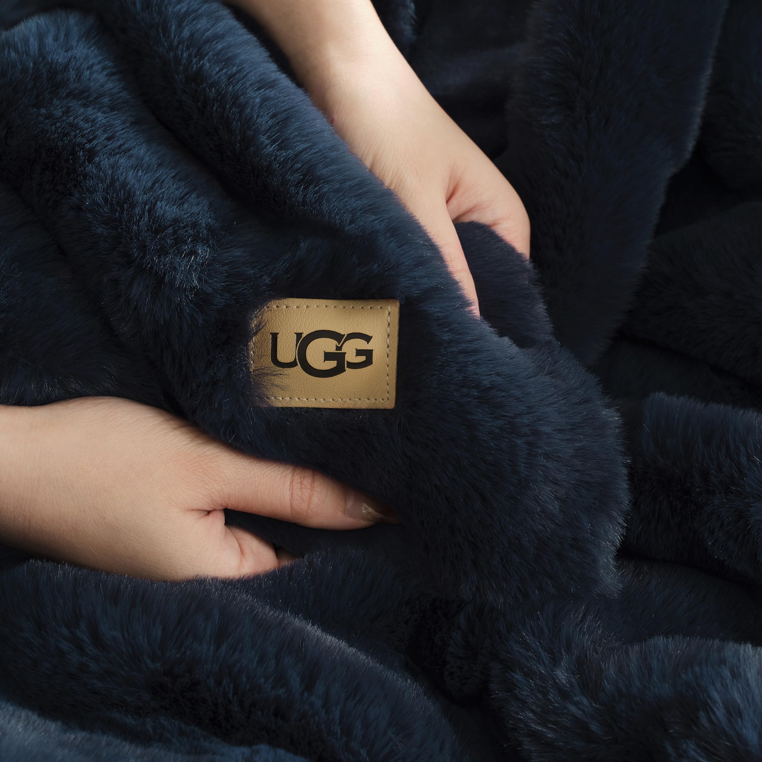 Foto 7 pulgar | Manta Ugg Euphoria De Felpa De Piel Sintética Reversible Color Índigo - Venta Internacional.