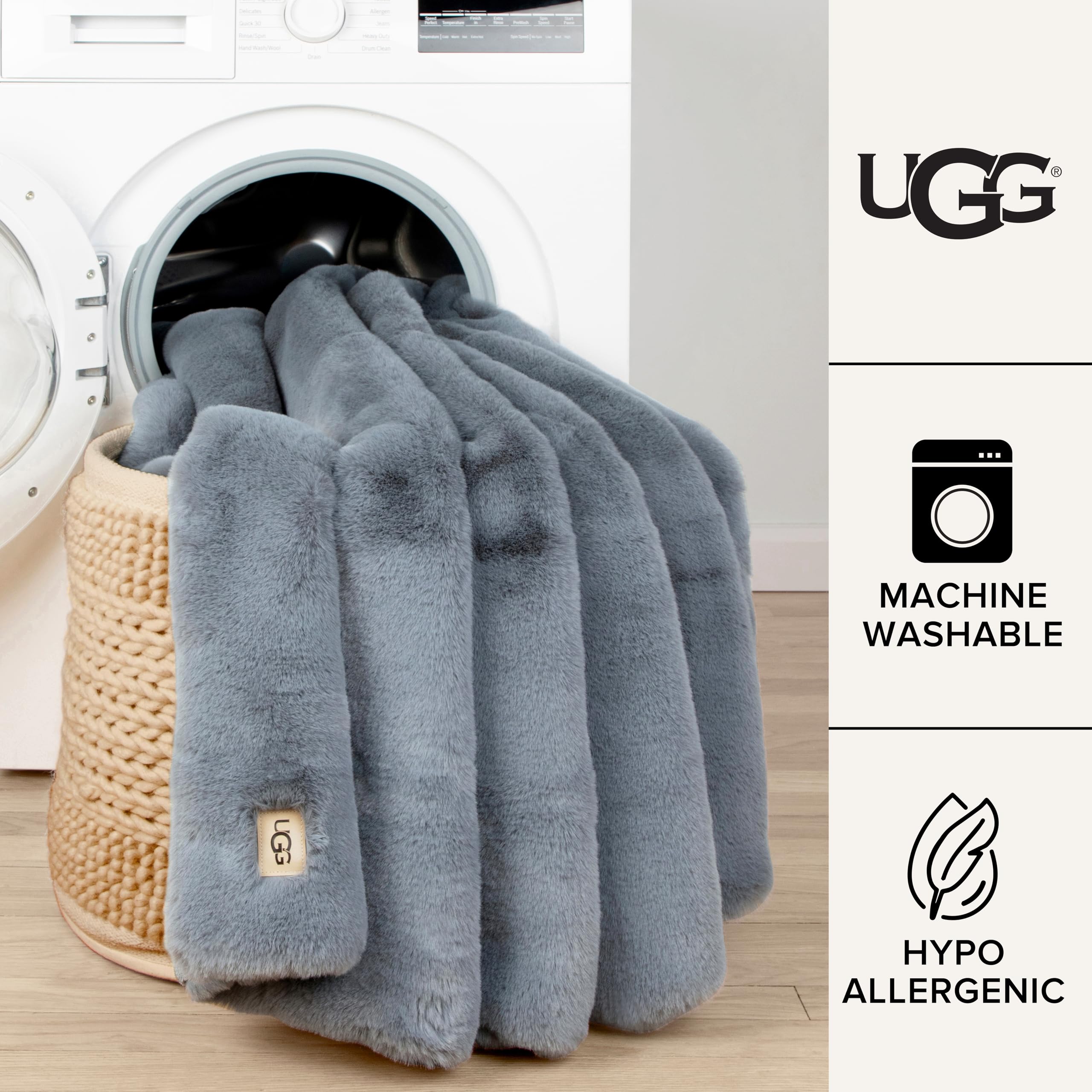 Foto 2 | Manta Ugg Euphoria De Felpa De Piel Sintética Reversible De 50 X 70 Cm - Venta Internacional.