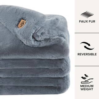 Foto 3 | Manta Ugg Euphoria De Felpa De Piel Sintética Reversible De 50 X 70 Cm - Venta Internacional.
