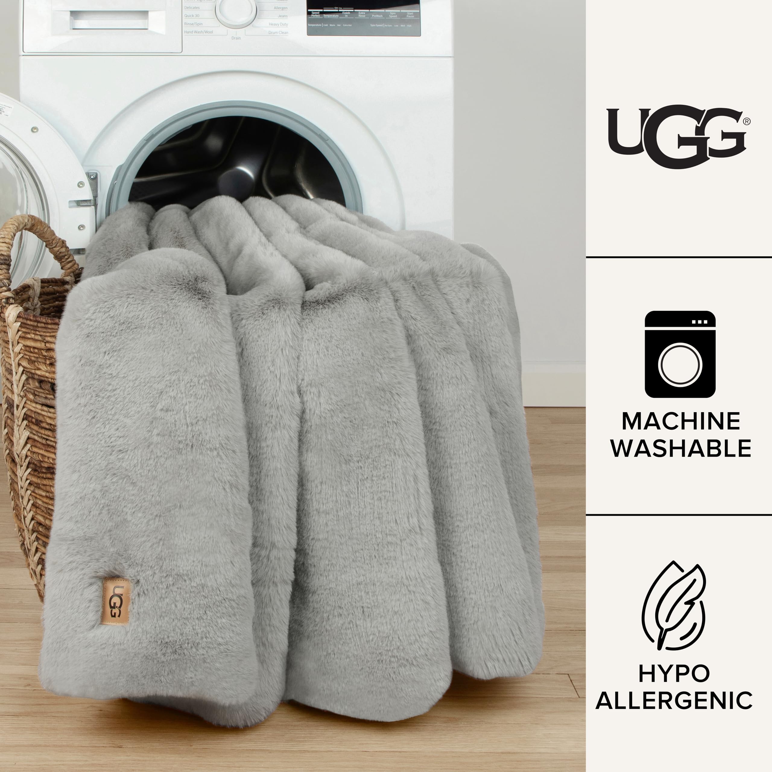 Foto 2 | Manta Ugg Euphoria De Felpa De Piel Sintética Reversible De 50 X 70 Pulgadas - Venta Internacional.