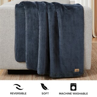 Foto 3 | Manta UGG Whitecap de Franela de Felpa Reversible 50 X 70 Pulgadas - Venta Internacional