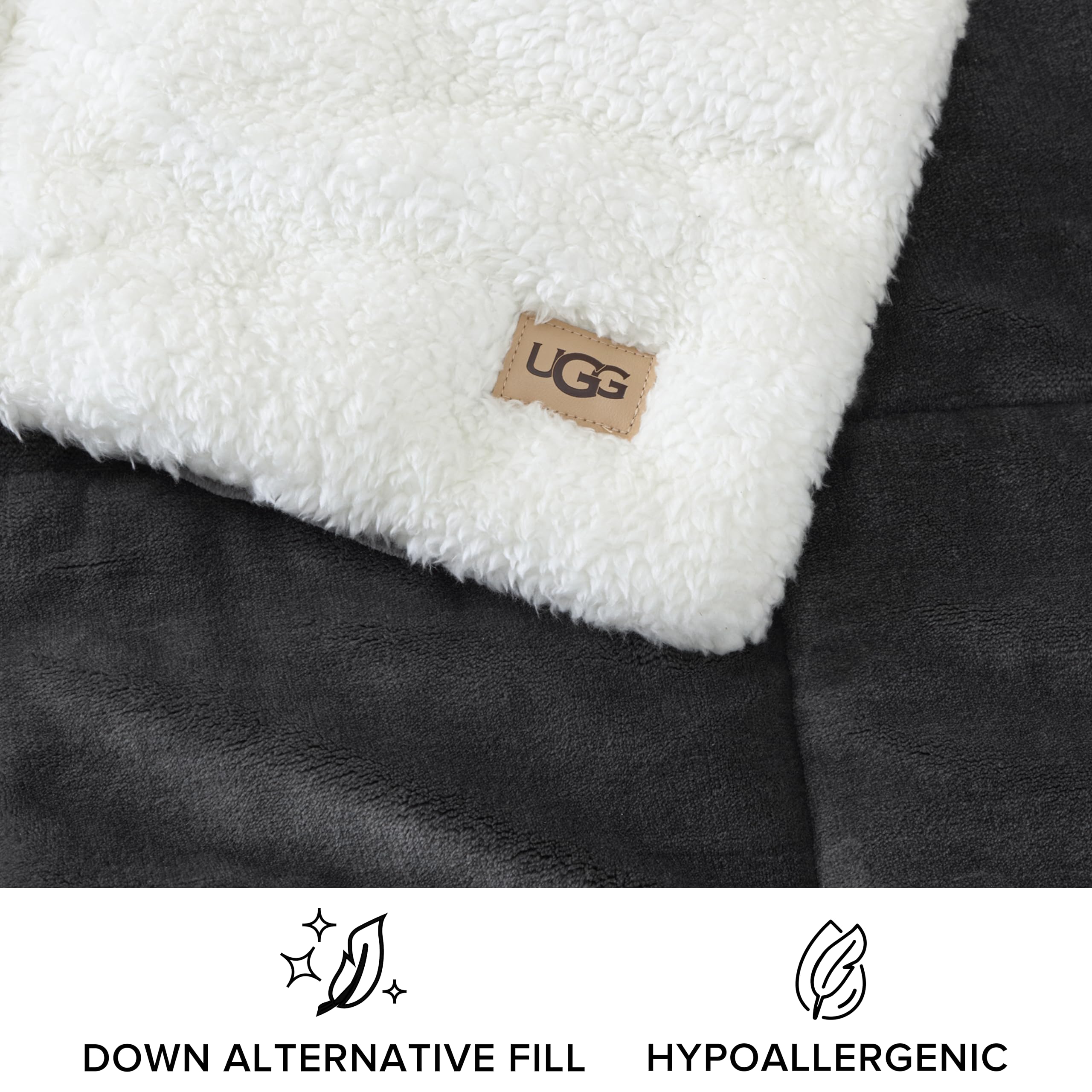 Foto 3 | Manta Ugg Nita Cálida Reversible 50 x 70 cm Gris - Venta Internacional
