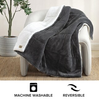 Foto 4 | Manta Ugg Nita Cálida Reversible 50 x 70 cm Gris - Venta Internacional