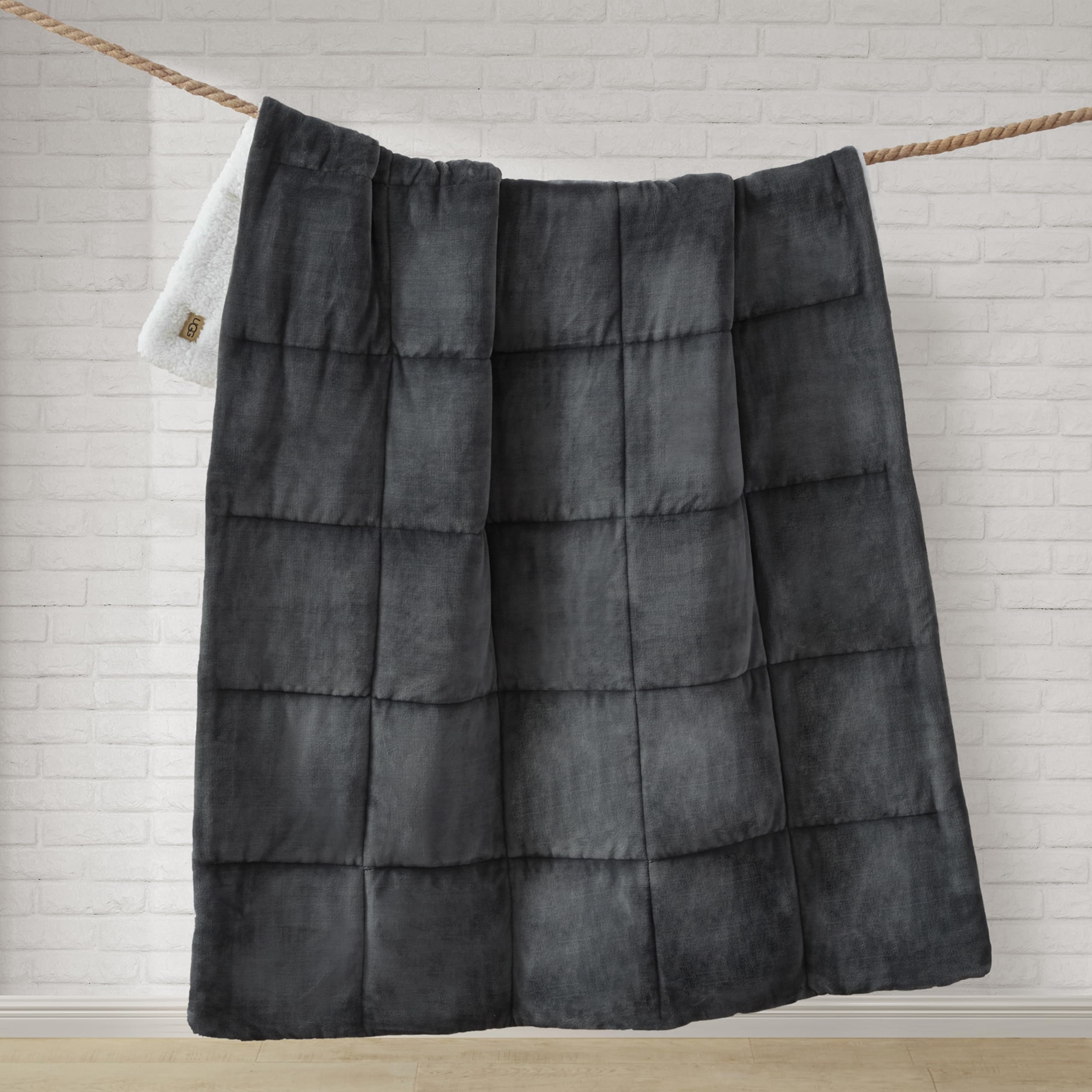Foto 8 pulgar | Manta Ugg Nita Cálida Reversible 50 x 70 cm Gris - Venta Internacional