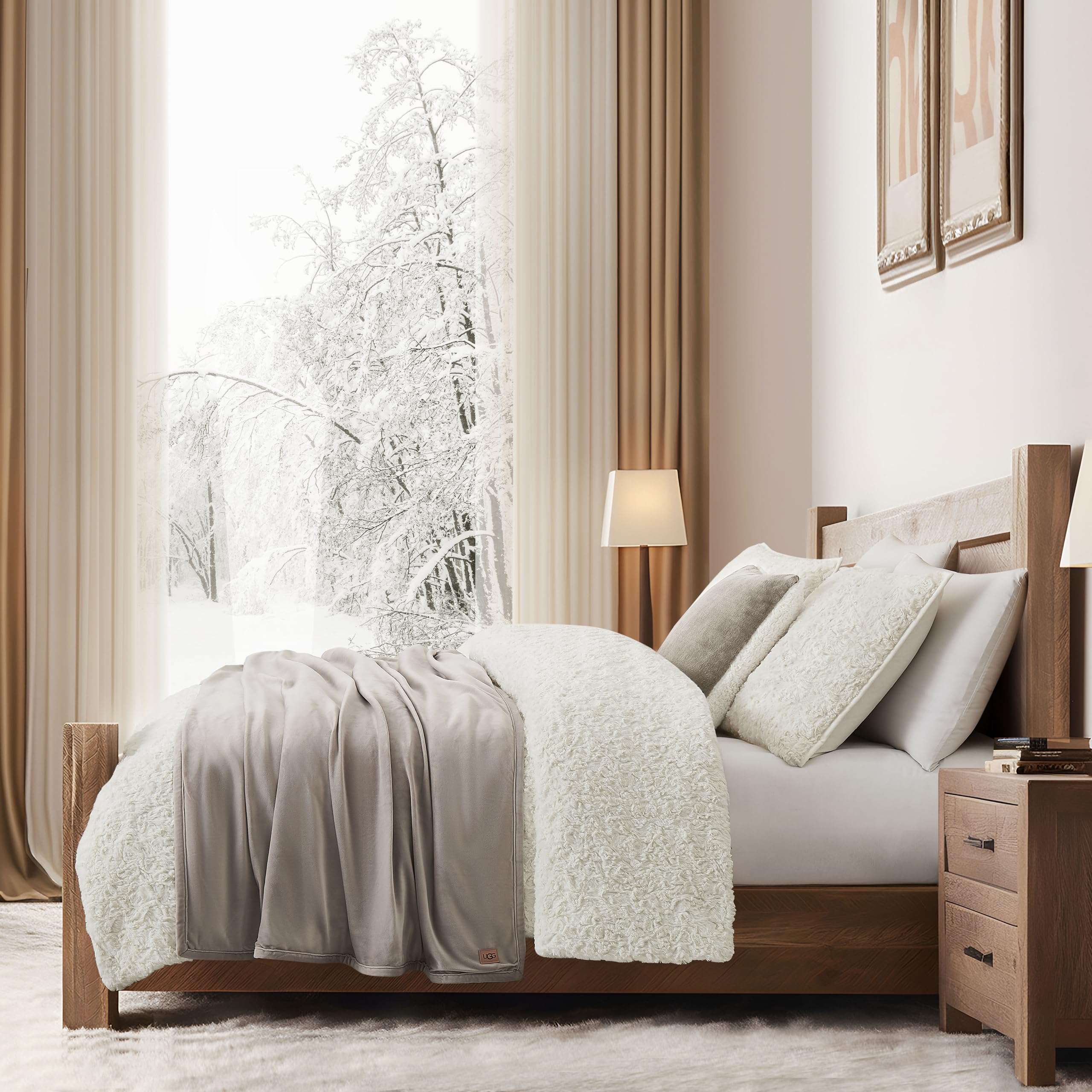 Foto 4 pulgar | Manta de Forro Polar Ultrasuave UGG Bliss Fluffy Lofty 50 X 70 Pulgadas - Venta Internacional