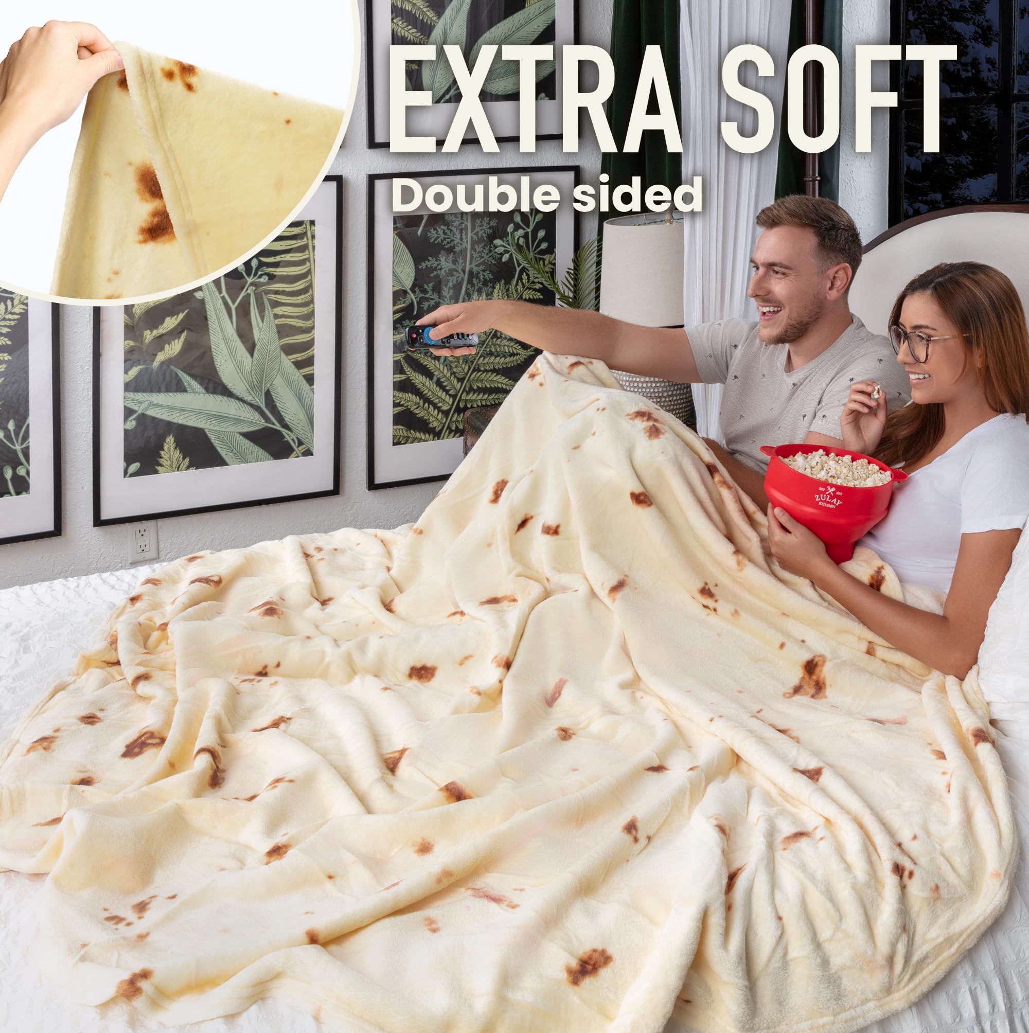 Foto 4 pulgar | Cobija Zulay Kitchen Diseño de Tortilla 180 cm Doble Cara - Venta Internacional