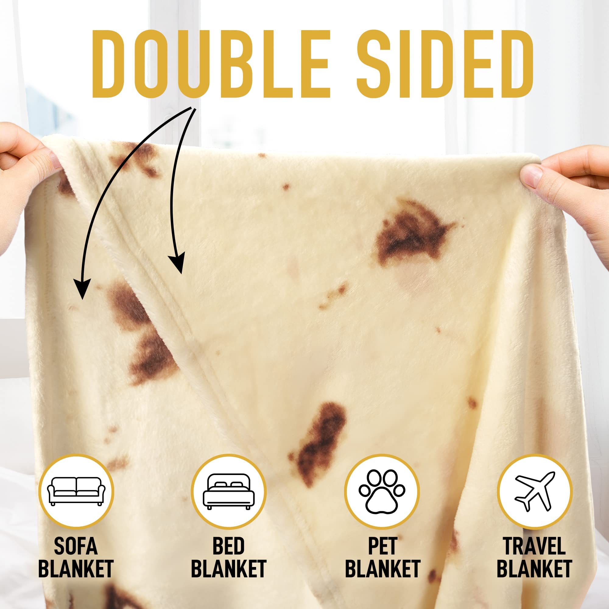 Foto 6 pulgar | Cobija Zulay Kitchen Diseño de Tortilla 180 cm Doble Cara - Venta Internacional