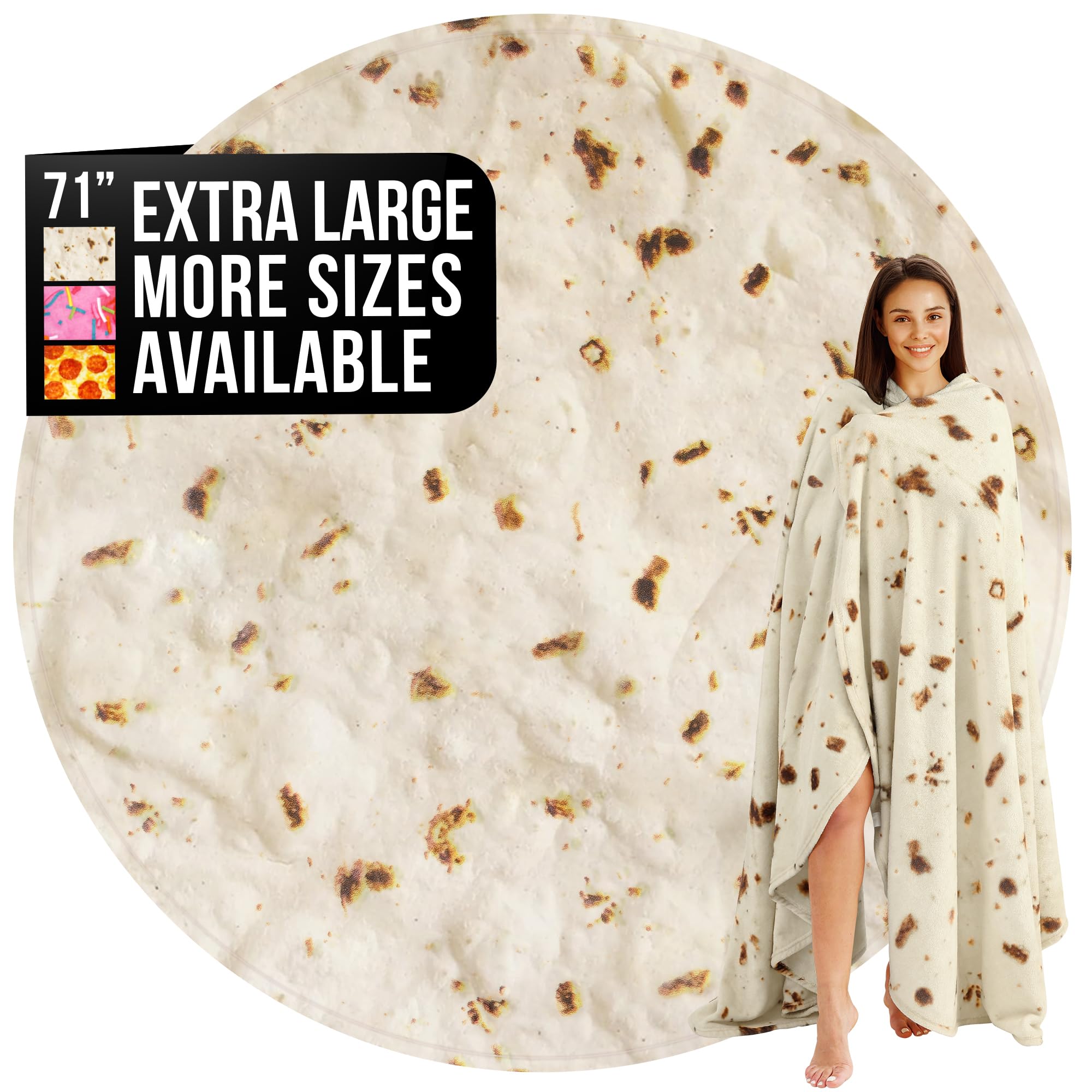 Manta Zulay Extra Grande Para Burritos Y Tortillas, 180 Cm - Venta Internacional.