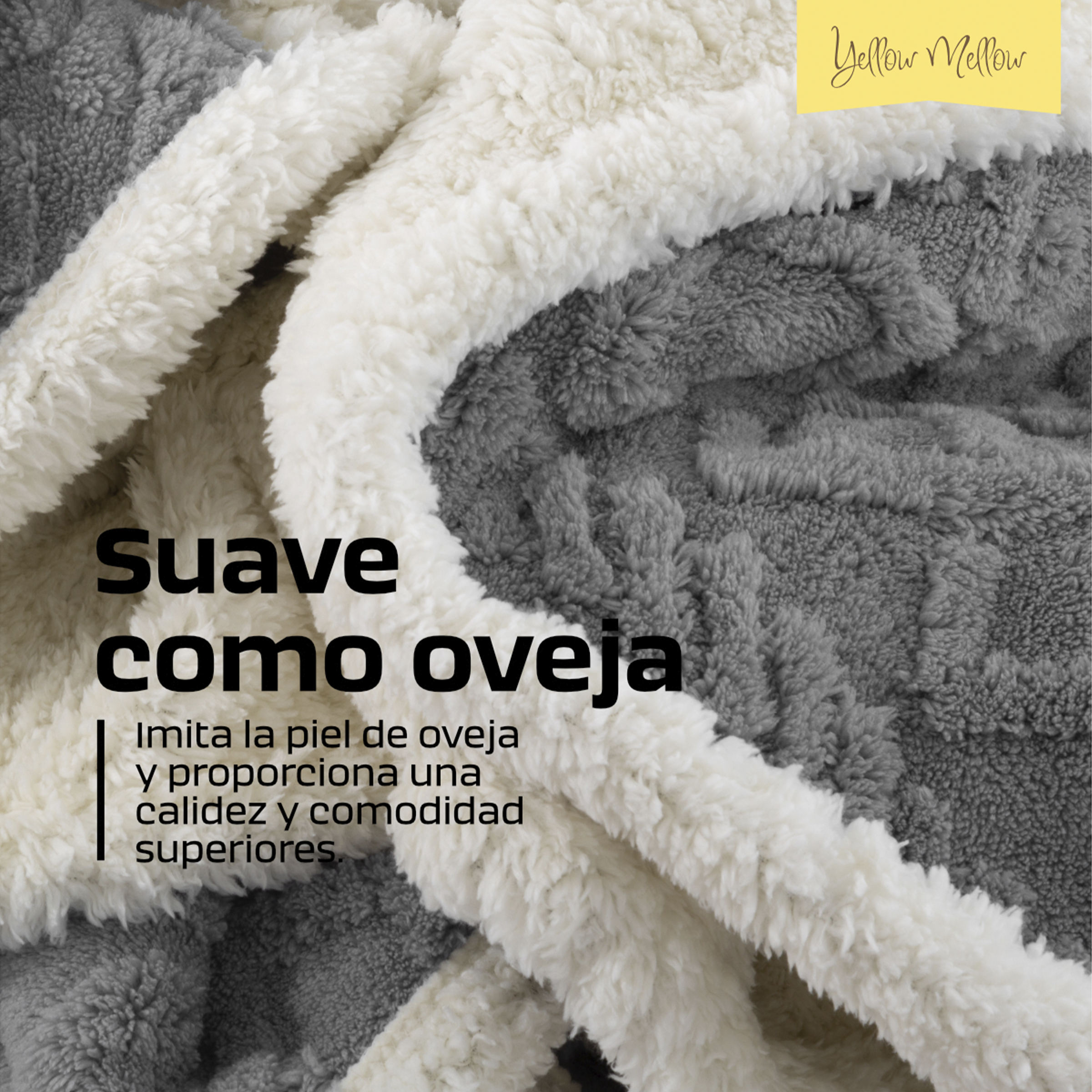 Foto 3 pulgar | Cobertor Cobija Aborregado Con Forro Polar Sherpa | Suave | Caliente | Ligera | Tamaño 150 X 100 Cm (Gris, 150 X 100 Cm