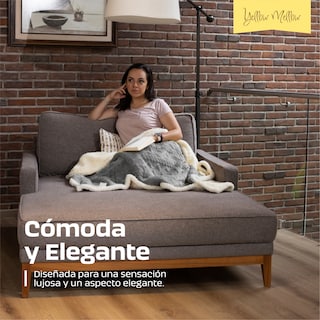 Foto 7 | Cobertor Cobija Aborregado Con Forro Polar Sherpa | Suave | Caliente | Ligera | Tamaño 150 X 100 Cm (Gris, 150 X 100 Cm