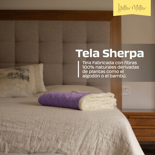 Foto 6 | Cobertor Cobija Aborregado Con Forro Polar Sherpa | Suave | Caliente | Ligera | Tamaño 150 X 100 Cm (Lila, 150 X 100 Cm